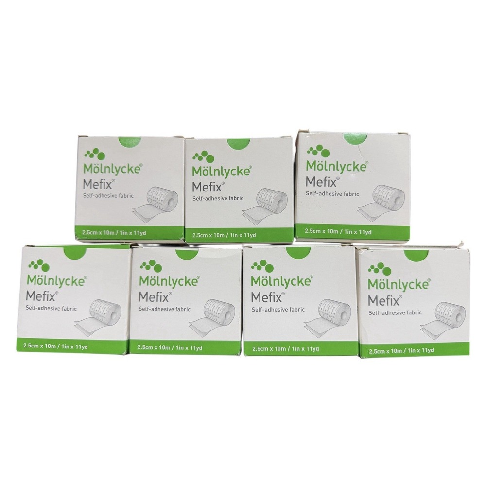 Lot Of 7Molnlycke MEFIX Fixation Self Adhesive Fabric Dressing TAPE 1 in x 11 yd